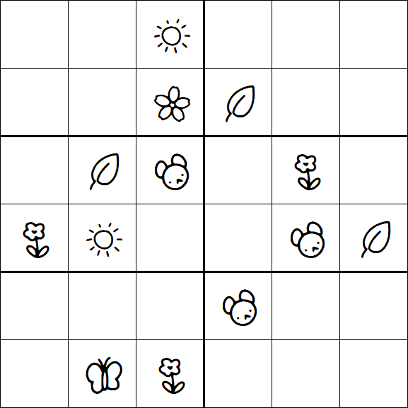 Kids Sudoku 6x6 - Difícil