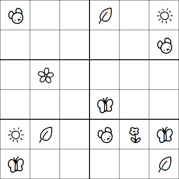 Kids Sudoku 6x6 - Difícil