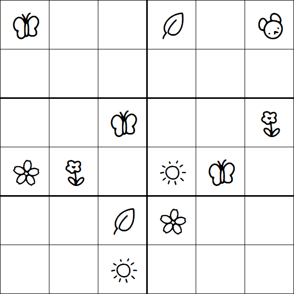 Kids Sudoku 6x6 - Difícil