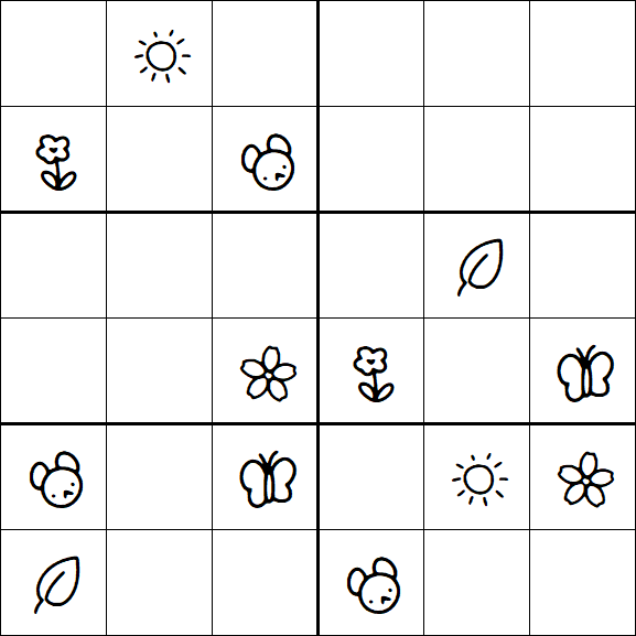 Kids Sudoku 6x6 - Difícil