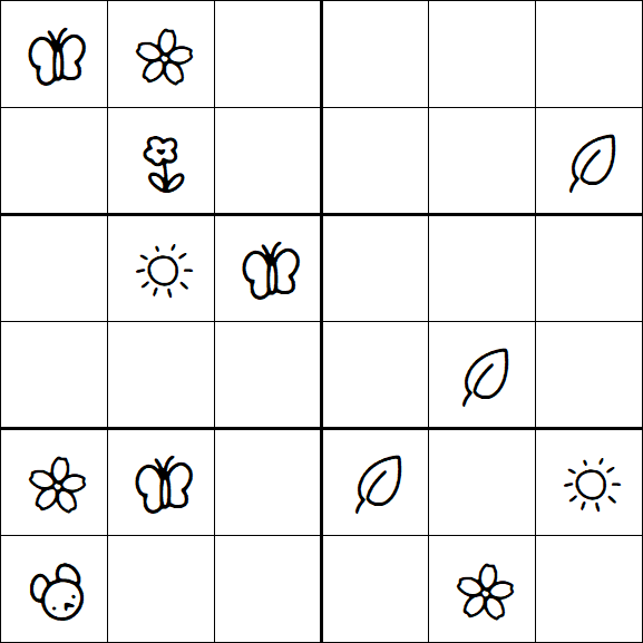 Kids Sudoku 6x6 - Difícil