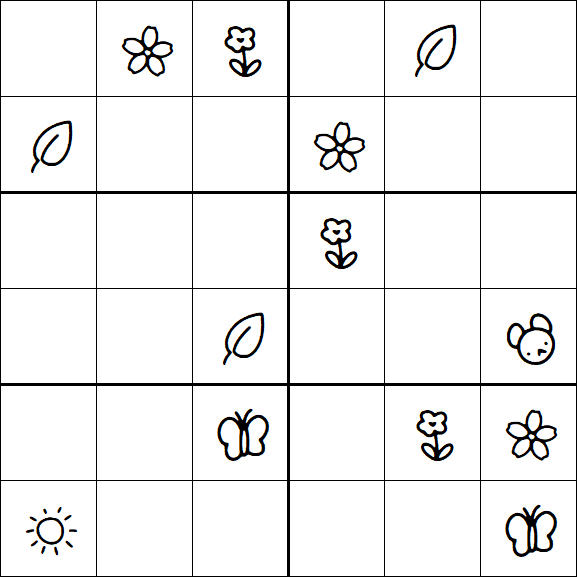 Kids Sudoku 6x6 - Difícil