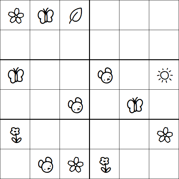Kids Sudoku 6x6 - Difícil