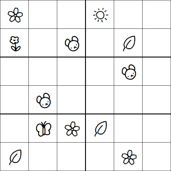 Kids Sudoku 6x6 - Difícil