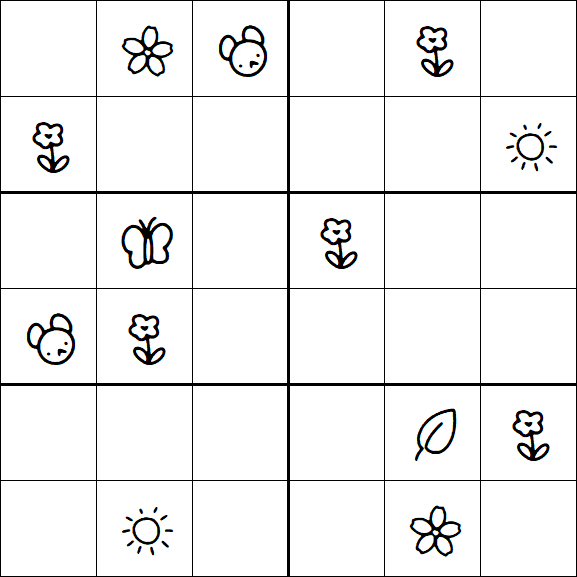 Kids Sudoku 6x6 - Difícil