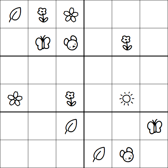 Kids Sudoku 6x6 - Difícil