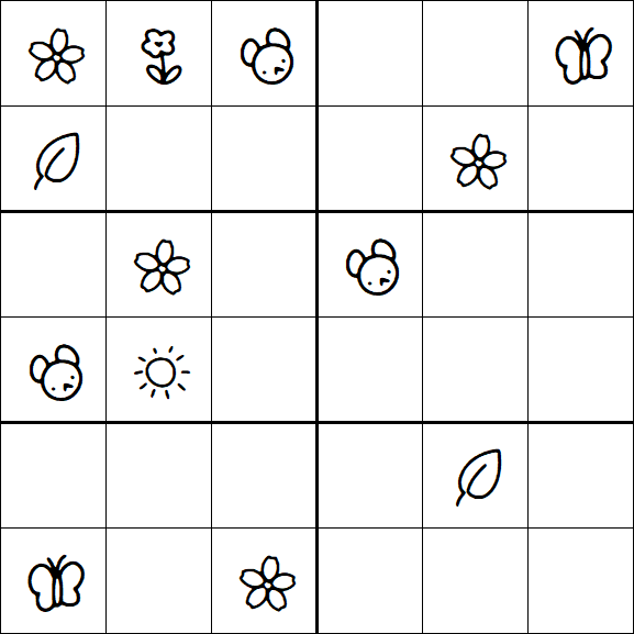 Kids Sudoku 6x6 - Difícil