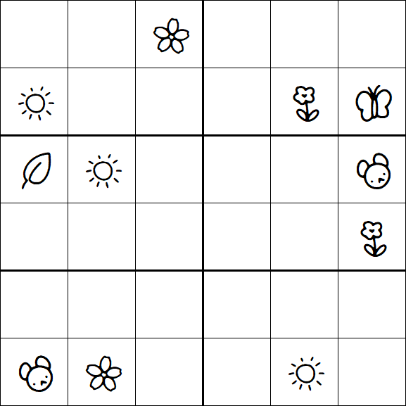 Kids Sudoku 6x6 - Difícil