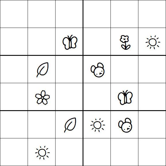 Kids Sudoku 6x6 - Difícil