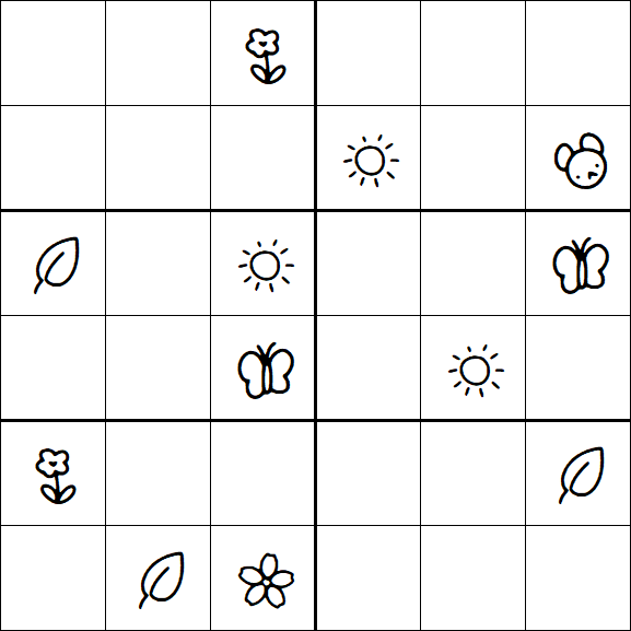 Kids Sudoku 6x6 - Difícil