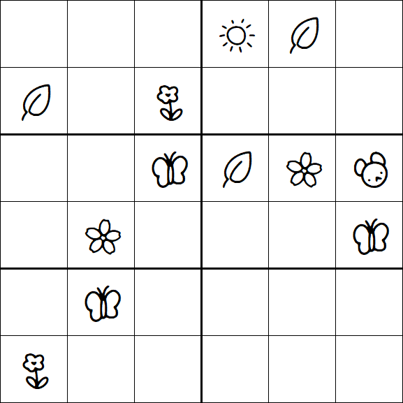 Kids Sudoku 6x6 - Difícil