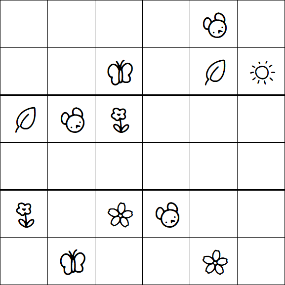 Kids Sudoku 6x6 - Difícil