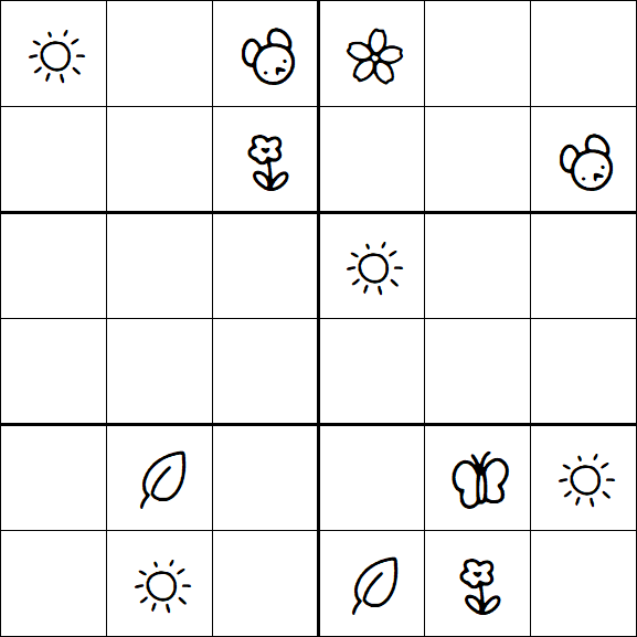 Kids Sudoku 6x6 - Difícil