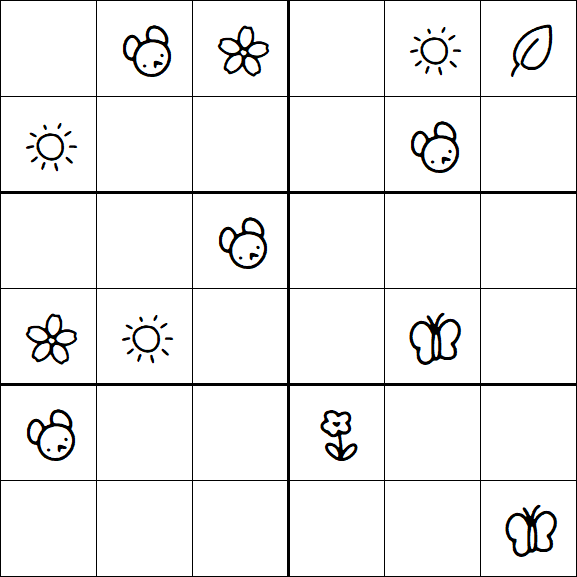Kids Sudoku 6x6 - Difícil