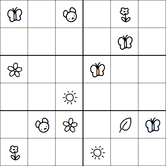 Kids Sudoku 6x6 - Difícil