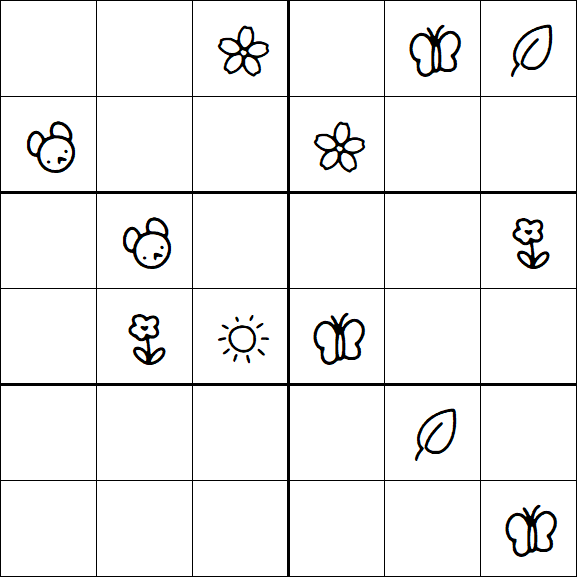 Kids Sudoku 6x6 - Difícil