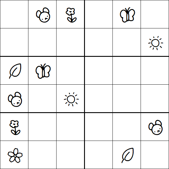 Kids Sudoku 6x6 - Difícil