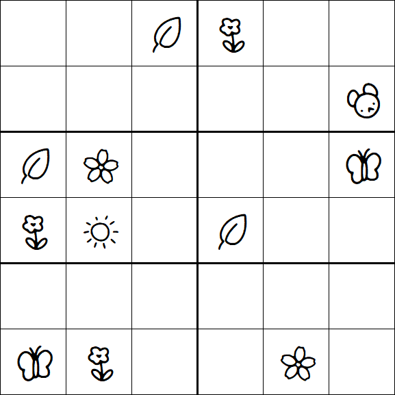 Kids Sudoku 6x6 - Difficile