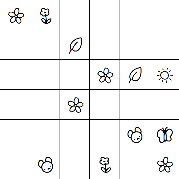 Kids Sudoku 6x6 - Difícil