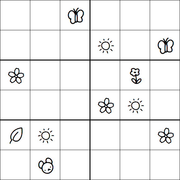 Kids Sudoku 6x6 - Difícil