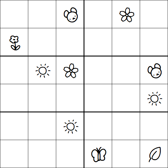 Kids Sudoku 6x6 - Difícil