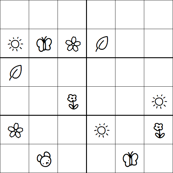 Kids Sudoku 6x6 - Difícil