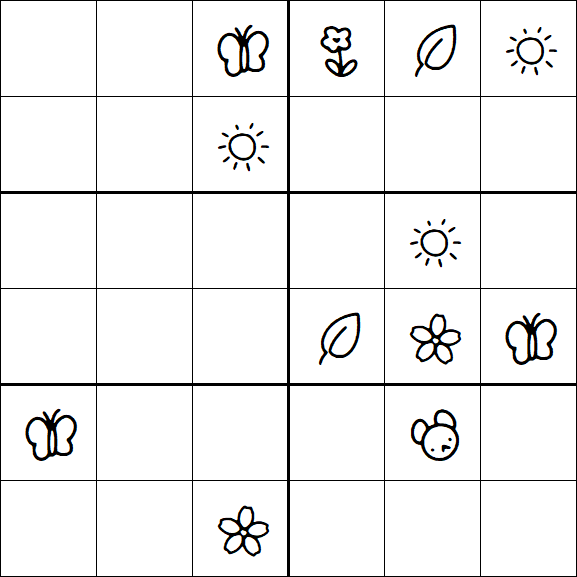 Kids Sudoku 6x6 - Difficile
