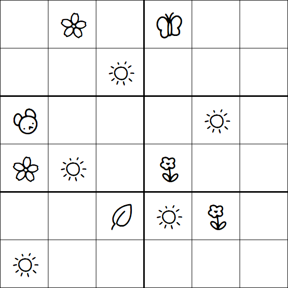 Kids Sudoku 6x6 - Difícil