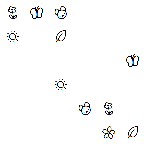 Kids Sudoku 6x6 - Difícil