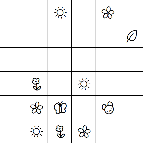 Kids Sudoku 6x6 - Difícil