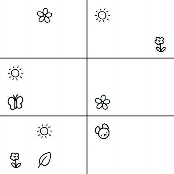 Kids Sudoku 6x6 - Difícil