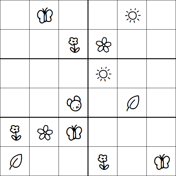 Kids Sudoku 6x6 - Difícil
