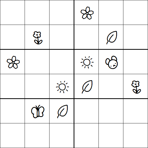 Kids Sudoku 6x6 - Difícil