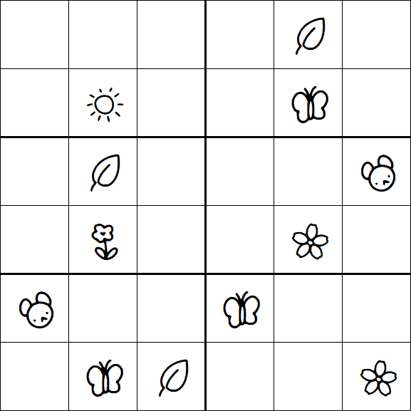 Kids Sudoku 6x6 - Difícil