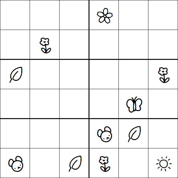 Kids Sudoku 6x6 - Difícil