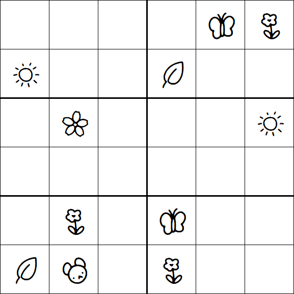 Kids Sudoku 6x6 - Difícil