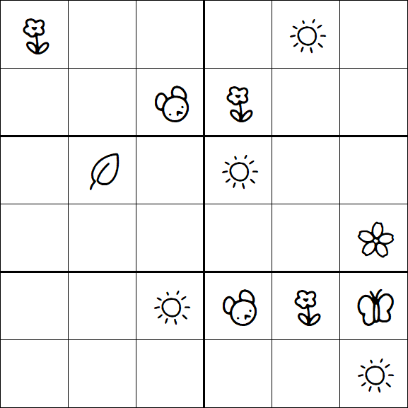 Kids Sudoku 6x6 - Difícil