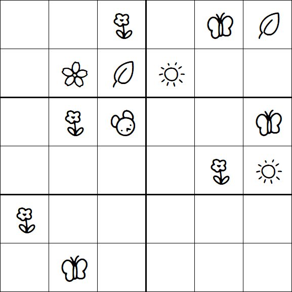 Kids Sudoku 6x6 - Difícil