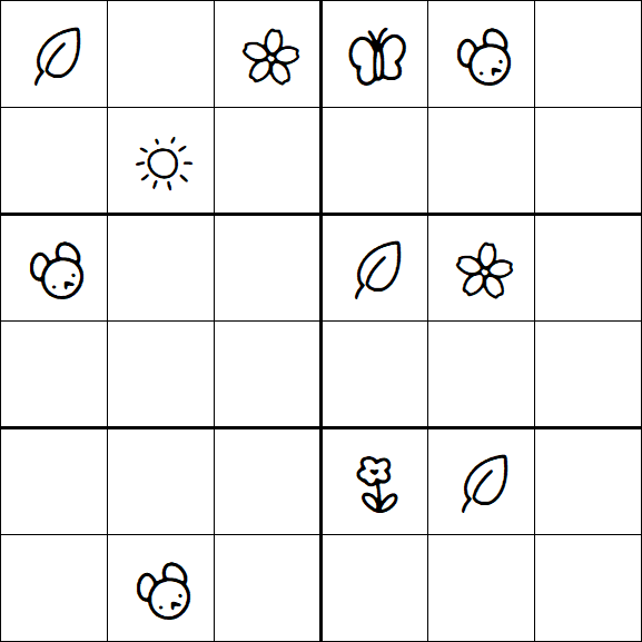 Kids Sudoku 6x6 - Difícil