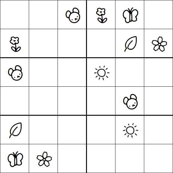 Kids Sudoku 6x6 - Difficile
