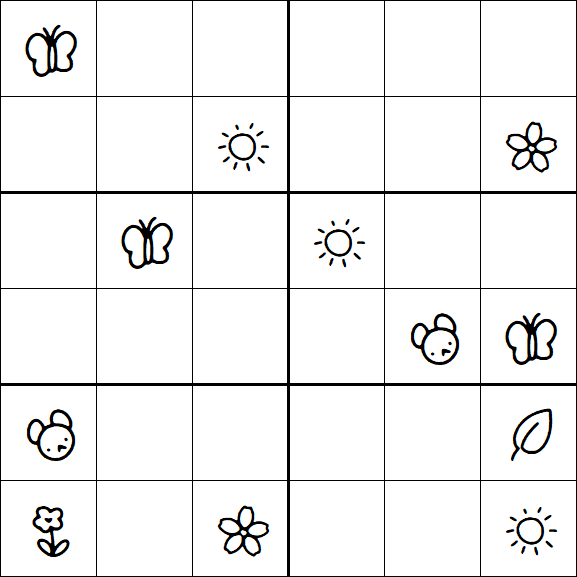Kids Sudoku 6x6 - Difficile