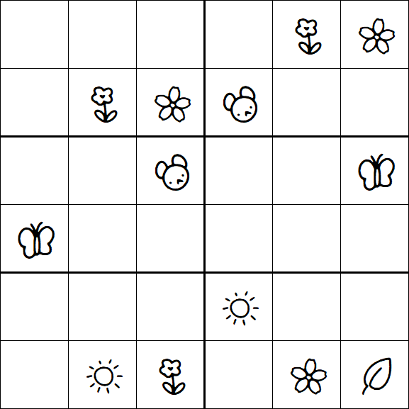 Kids Sudoku 6x6 - Difficile