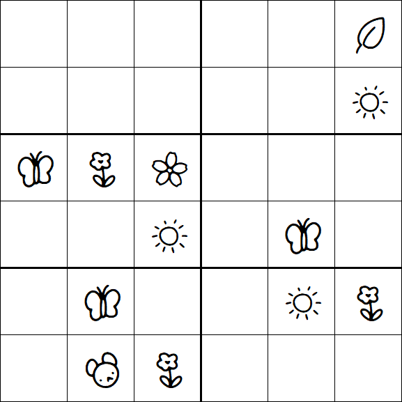 Kids Sudoku 6x6 - Difficile