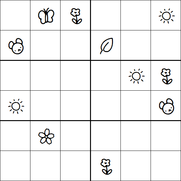 Kids Sudoku 6x6 - Difficile