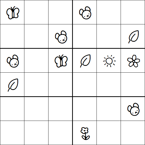 Kids Sudoku 6x6 - Difficile