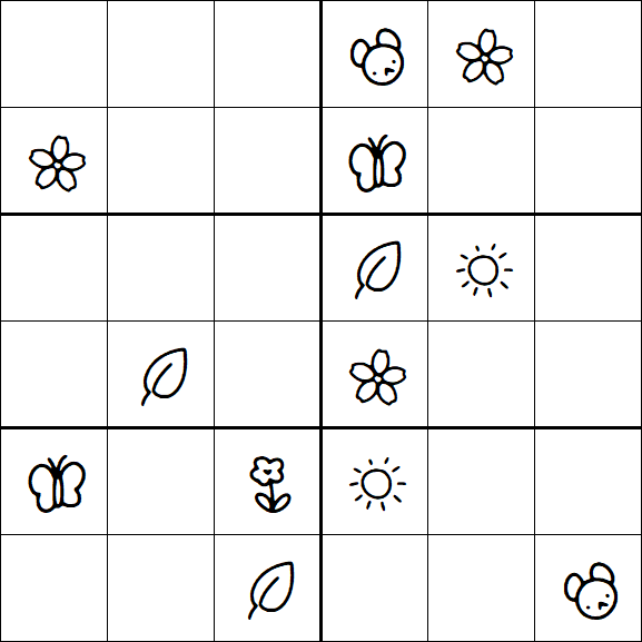 Kids Sudoku 6x6 - Difficile