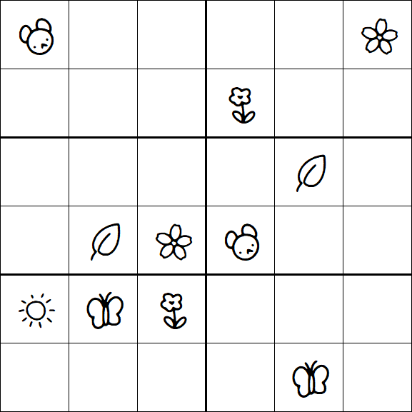 Kids Sudoku 6x6 - Difficile
