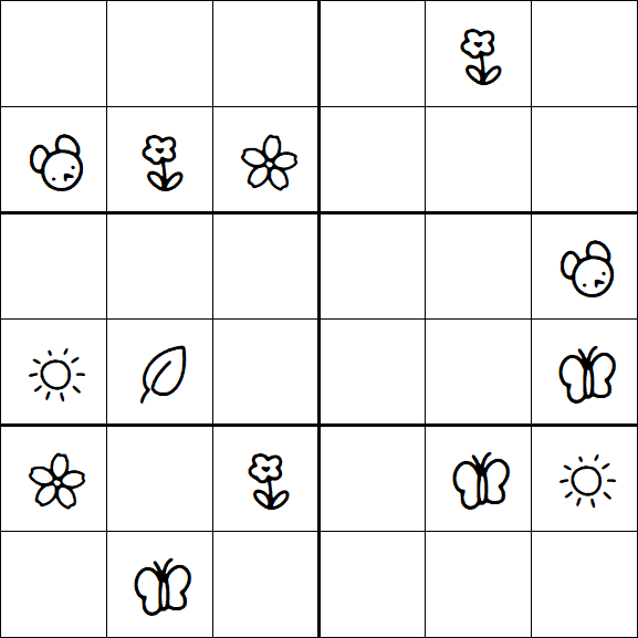 Kids Sudoku 6x6 - Hard