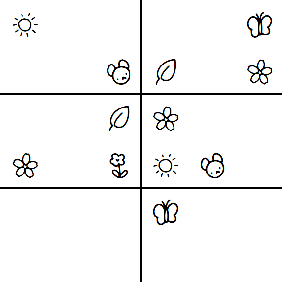 Kids Sudoku 6x6 - Difficile