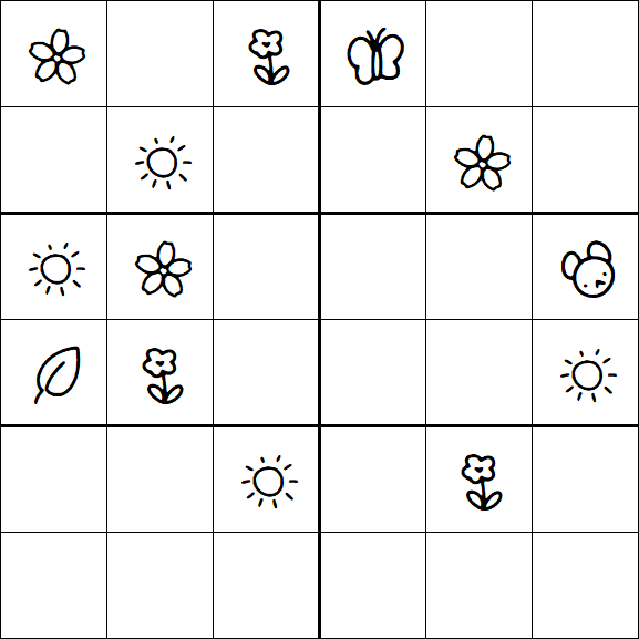 Kids Sudoku 6x6 - Difficile